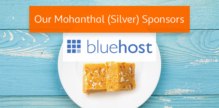 Bluehost is WordCamp Ahmedabad’s Mohanthal (Silver) sponsor